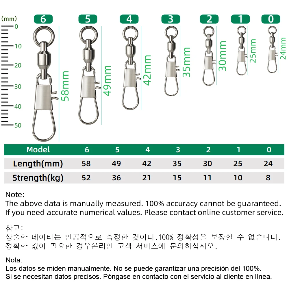 DNDYUJU 50pcs Swivel Pancing B - Fishing Equipment Used ulasan dan harga